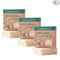 Legend's Creek Farm Goat Milk Soap - Cleansing Moisturizing Bar for Hands and Body - 5 Oz Creamy Lather, Nourishing, Gentle Natural Soap for Sensitive Skin (Eucalyptus, Pack of 3)