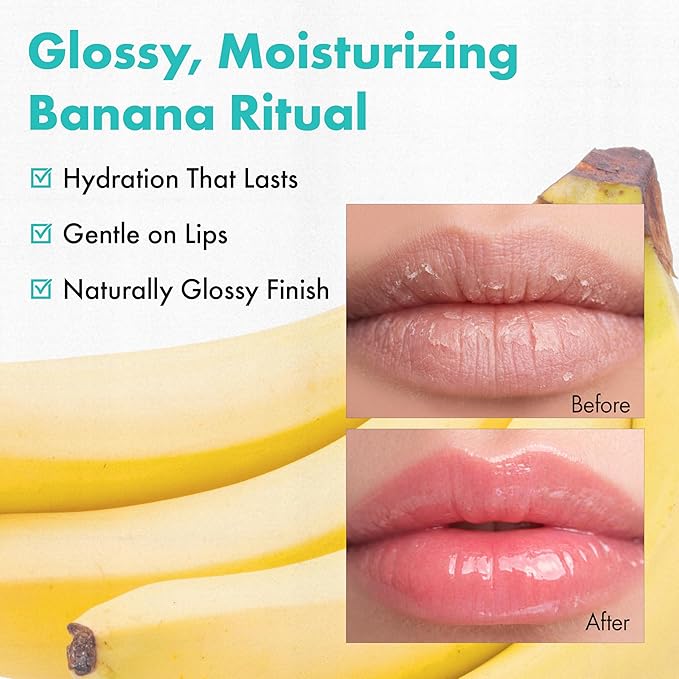 Amuse SEOUL Banana Lip Oil MINI TRIO SET - Moisturizing Lip Oil Stain, Banana Scent, Hydrating Nourishing Crystal Clear Lip Stain, Lightweight Non-Sticky Glossy Finish, Vegan, Korean Beauty Makeup