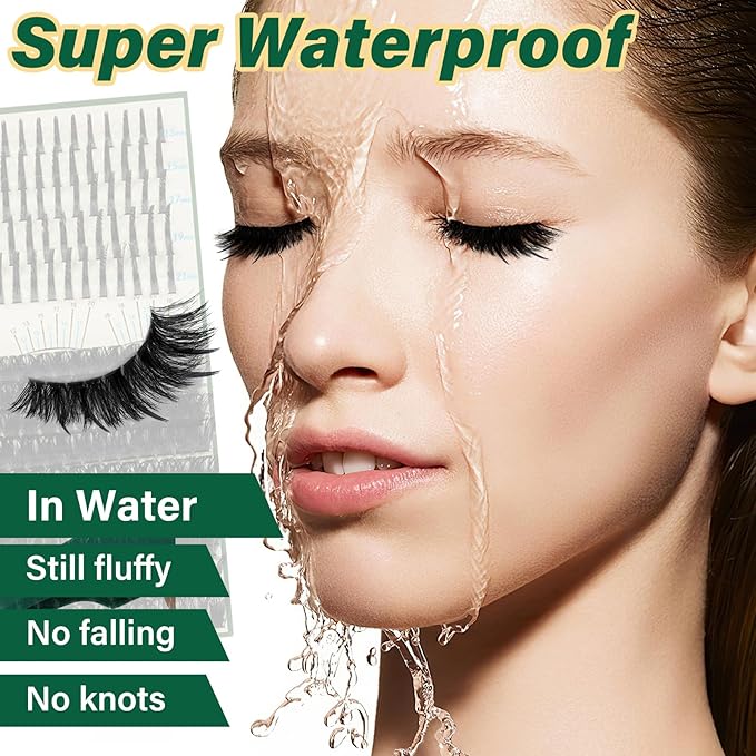 KEYYOU Lash Clusters 280Pcs Lash Spikes Eyelash Clusters Volume Individual Lashes DIY Spiky Lash Extension Cluster Eyelash Extensions(100D&Spikes-D-12-20MIX+13-21MIX)