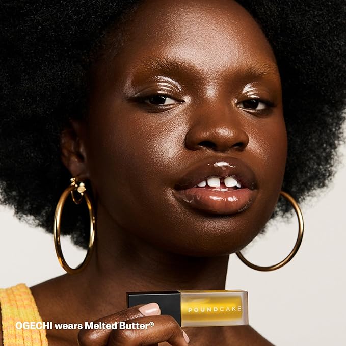 POUND CAKE Cake Theory Lip Tone Equalizing Oil Duo | Hydrating and High-Shine Blurring Lip Oils in Browning (Purple Brown Tint) & Melted Butter (Yellow Tint) | Clean, Vegan, and Moisturizing Formula