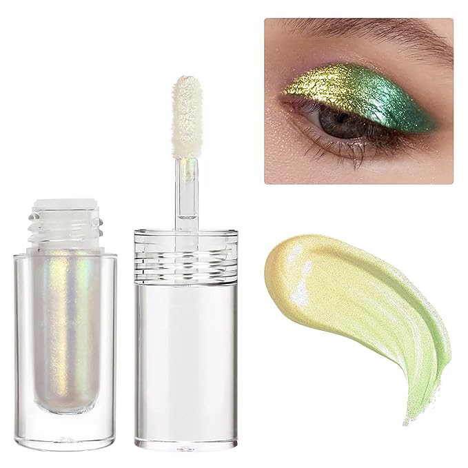 R.Y.M Chameleon Glittering,Metallic Chameleon Eye Shadow,Shimmer Quick-drying Waterproof Chameleon Eyeliner Eyeshadow,Multi-Dimensional Eye Looks(1#, 0.06 Ounce (Pack of 1))