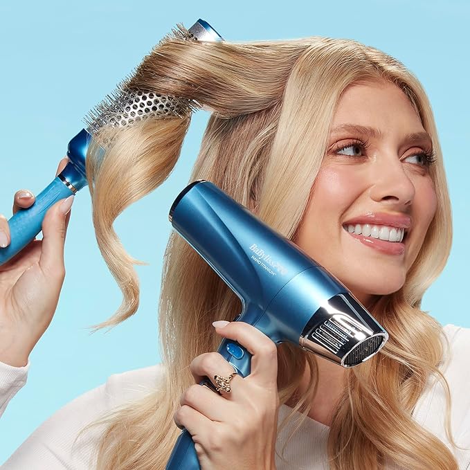 BaBylissPRO Nano Titanium 1.73" Extra-Long Thermal Round Hair Brush – Blowouts, Smooth Finish, Frizz Control, All Hair Types