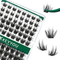 Lash Clusters 96pcs Individual Lashes Y22 D Curl 8-18MIX Eyelash Clusters KEYYOU Volume Wispy Lash Extension Soft&Comfortable Easy DIY at Home(Y22,D-8-18MIX)