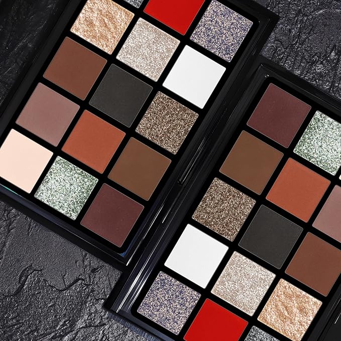 UCANBE 15 Colors Matte Shimmer Metallic Glitter Eyeshadow Palette – Highly Pigmented Blendable Powder, Neutral Warm, Smokey & Bold Shades Makeup Palette
