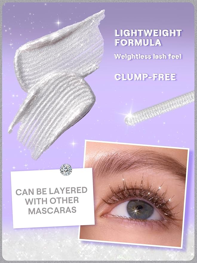SHEGLAM Crystal Gaze Glitter Mascara High Shine Waterproof Long-lasting Mascara
