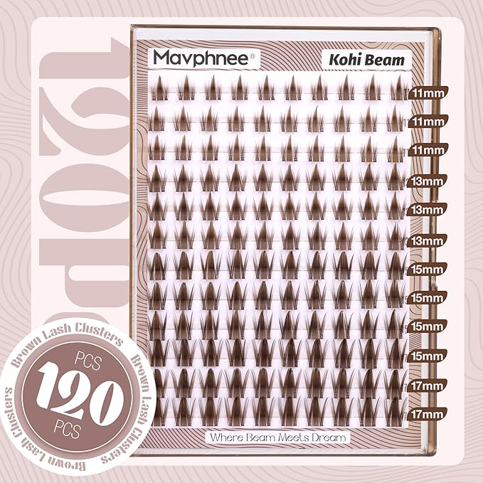 Brown Lash Clusters Manga Cluster Eyelash Extensions Spiky Cluster Lashes Fairy Individual Lashes Anime CC-Curly Eyelash Clusters DIY at Home Easy to Apply Viva Lash Spikes 11-17MM