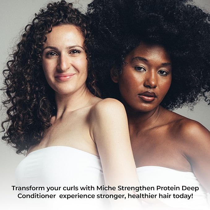 Miche Strengthen Protein Deep Conditioner – Paraben-Free Conditioner for Curly, Kinky & Wavy Hair – Breakage Control, Strengthening & Color Safe – Hydrolyzed Baobab Protein – 8oz