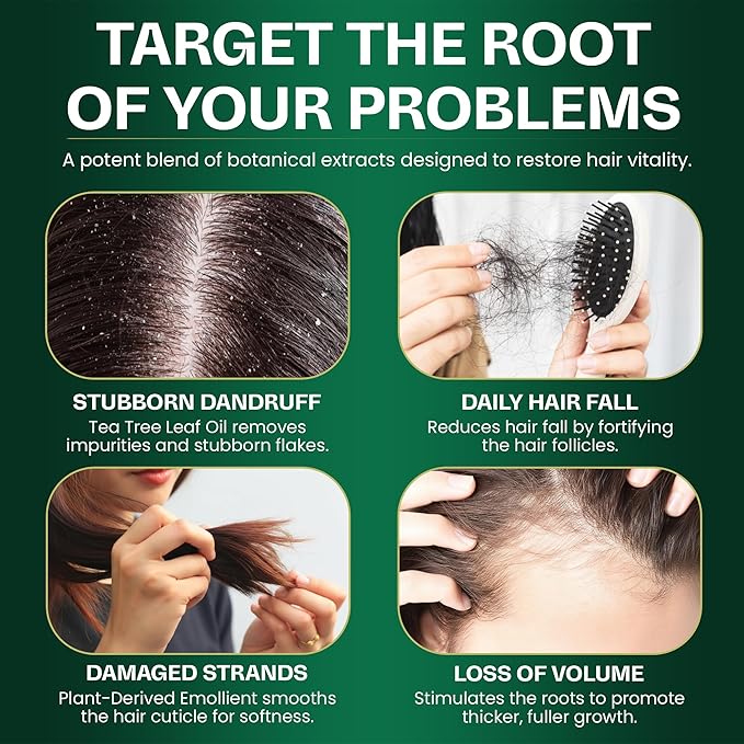 Tea Tree Shampoo & Conditioner Set | Thinning Hair Loss Treatments for Men and Women | Soothes Itchy Scalp & Dandruff | Boosts Hair Growth & Reduces Hair Loss | Sulfate & Paraben Free