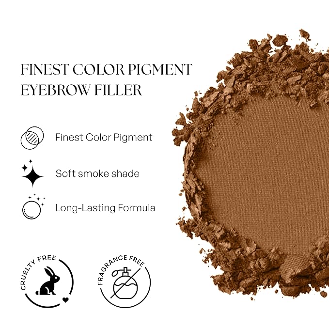 SORMÉ Smudge Proof Long Lasting Eye brow Powder for Women - Always Perfect Brows with Brush and 3 Shaping Eyebrow Stencils (Fine, Medium, Full) - Finest Color Pigment Eyebrow Filler - Medium Brown