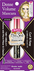 HEROINE MAKE by KISSME Volume & Curl Mascara Advanced Film, Keep Tubing Mascara Waterproof & Long-lasting Dense Volumizing & Curl with Curvy Brush, 6 Natural Serums, Made in Japan 1 EA