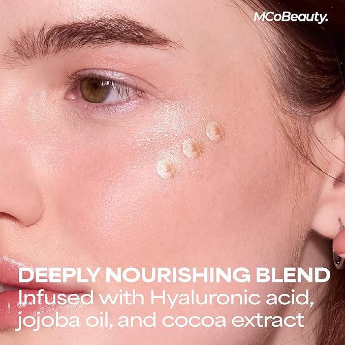MCoBeauty Super Glow Golden Drops - Radiant Shimmer Liquid Luminizer - Hydrating Highlighter Makeup for Face with Niacinamide Hyaluronic Acid Jojoba Oil Squalane Cacao Extract - Vegan & Cruelty Free
