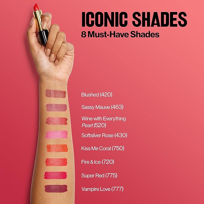 REVLON Super Lustrous Lipstick, High Impact Lipcolor with Moisturizing Creamy Formula, Infused with Vitamin E and Avocado Oil in Nude/Brown Pearl, Caramel Glace (103) (Pack of 2)
