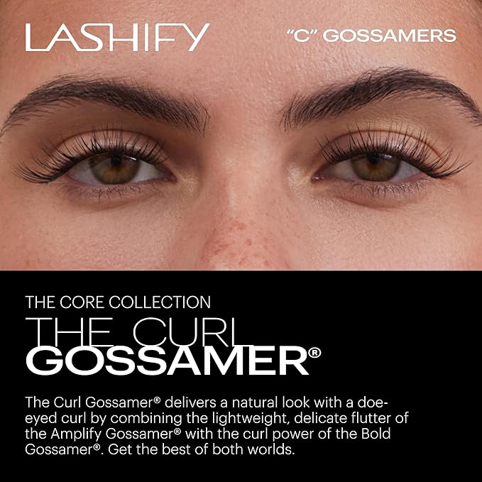 Lashify Curl 12mm Gossamer Eyelash Extensions Refill in Ombre Purple, Easy DIY False Lashes for a Natural Look