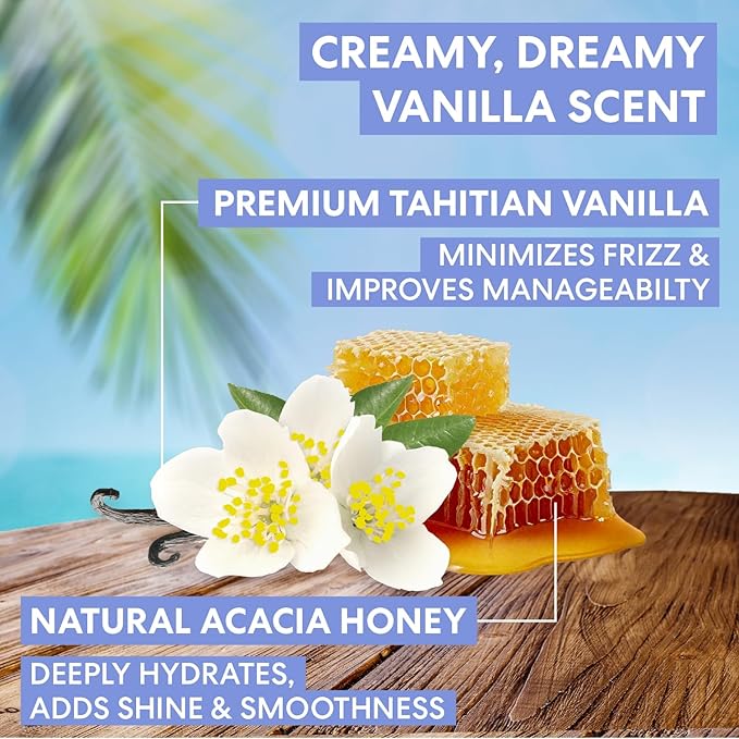Palmer's Cocoa Butter Formula, Tahitian Vanilla Hair Conditioner, (10.6 Fl Oz), Hydrating & Moisturizing Detangler with Vitamin E & Acacia Honey for Shine, Smoothness & Frizz Control, All Hair Types