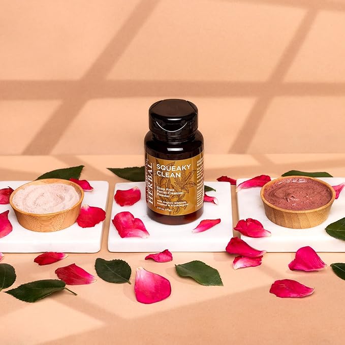 Ora's Amazing Herbal Squeaky Clean, Vegan Hibiscus Face Scrub Powder, Frankincense and Clay Facial Exfoliator
