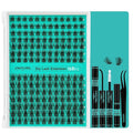 Lash Extension Kit,168Pcs DIY Eyelash Clusters with Bond and Seal Glue Waterproof,Eyelashes Remover for Cluster Extensions for Beginner,Lashes Applicator Tool(Medusa,D-Mix8-16mm Kit)