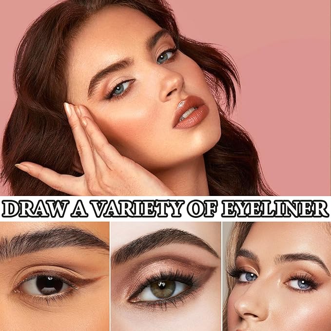 12 PCS Brown Eyeliner Pencils,Professional Long Lasting Waterproof Makeup Pencils,Highly Pigmented Inner Corner Eye Highlighter Eyeliner Pencil Eye Liner Pen Sets for Women