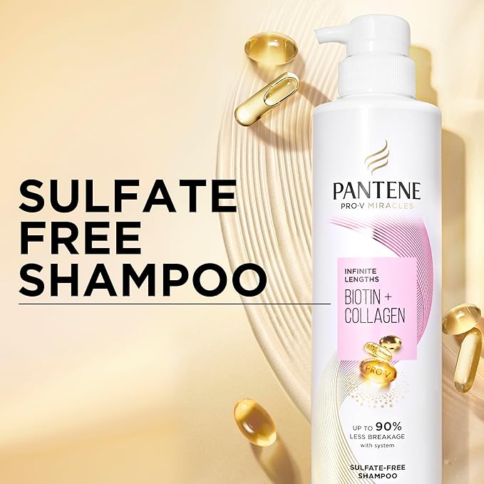 Pantene Pro-V Miracles Infinite Lengths Biotin + Collagen Sulfate-Free Shampoo 13.5 FL OZ