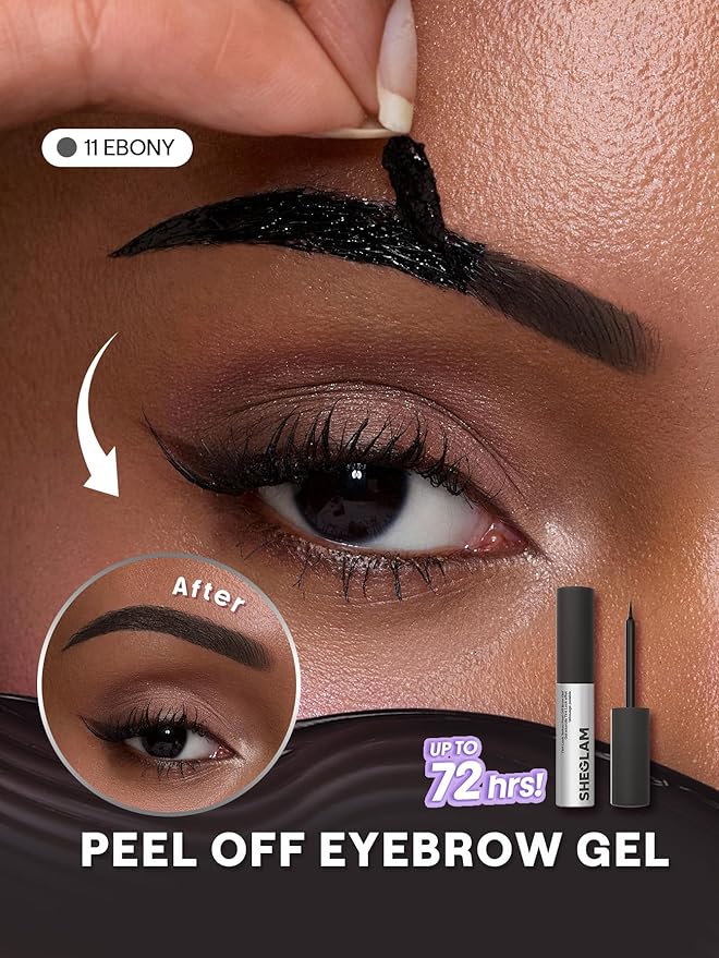 SHEGLAM Tint Lock Tattoo Peel Off Brow Gel- Ebony