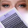 B&Q Wispy Lash Clusters Full B01,Eyelash Clusters 156PCS Comfortable band Cluster Eyelash Extensions,8-18mm Volume Individual Lashes Lightweight D Curl Lash Clusters Soft Eyelashes Natural Look(B01)