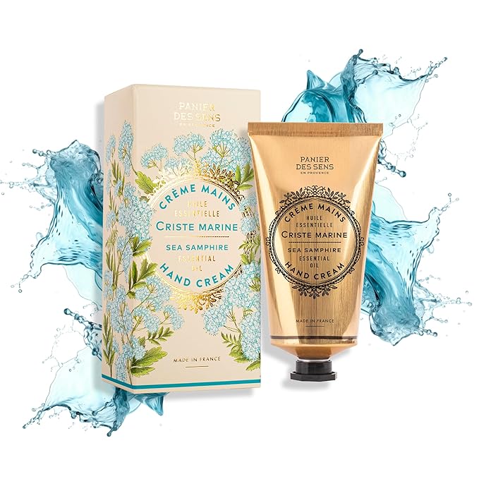 Panier des Sens – Sea Samphire Hand Cream – Moisturizing Hand Lotion for Dry Skin – Premium French Hand Cream, Softening Care for Women, 97% Natural Ingredients, 2.5 Fl Oz