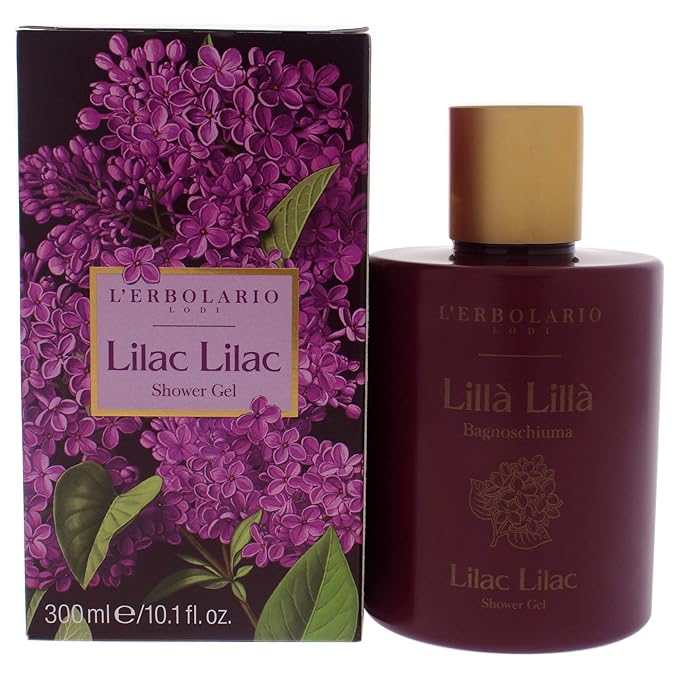 L'Erbolario Shower Gel – Moisturizing Body Wash with Floral Scent – Soothing and Refreshing Body Soap with Botanical Extracts - Lilac Lilac - 10.1 oz