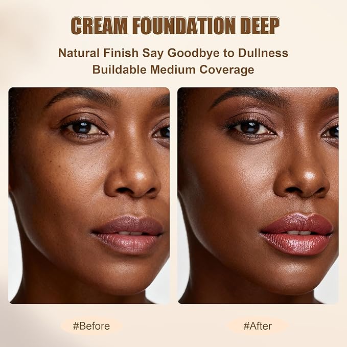 HECI BEAUTY Tinted Foundation Stick, Balm to Cream Foundation with Light to Medium Coverage, Infused with Hydrating Ingredients,Deep, 0.25 oz