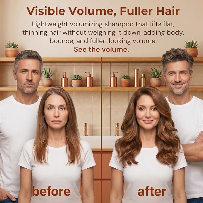 Biotin Shampoo for Hair Growth & Thickness - Thickening Shampoo for Thinning Hair for Women & Men with Saw Palmetto Plant Keratin & Rice Water Protein - Color Safe, Sulfate & Paraben Free - 8 Fl Oz