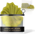 African Net Sponge - Deep Exfoliating Body Scrubber - Ultra Long African Net Sponge Reaches All Back Areas, Gently Buffs Away Dry Flaky Skin for a Renewed Feel, Home Spa Experience（Army Green）