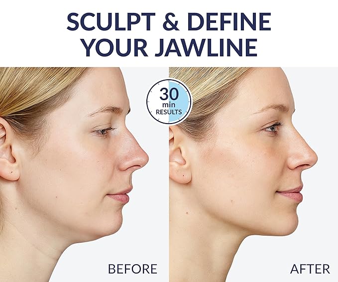 Stylia V Line Lifting Collagen Mask - Lift, Firm & Contour Jawline - Tightening Double Chin Strap with Hyaluronic Acid & Aloe - Neck Tightening and Lifting Mask - Jawline Shaper Face Lift Tape (5PC)