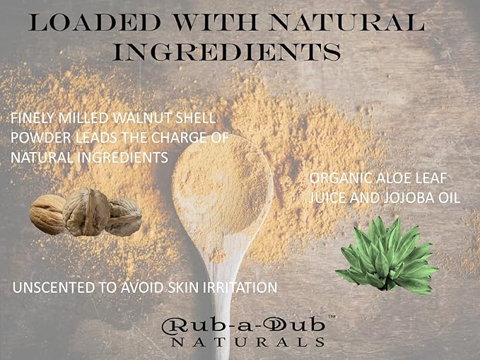 Premium Walnut Body, Back and Booty Scrub, Exfoliating Butt Scrub for Acne, Cellulite, Stretch Marks, ingrown Hair, Keratosis Pilaris, Made in USA, 4 Ounce (Pack of 1)