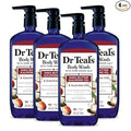 Dr Teal's Body Wash with Pure Epsom Salt, with Shea Butter & Almond Oil, 24 fl oz (Pack of 4)