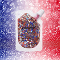 Face Body Glitter Gel Shimmer Makeup for Hair Clavicle Arm Nail Eyeshadow, Long Lasting Waterproof Holographic Mermaid Sequins for Outfit Rave Festival Party, 1.35oz, Flag Shade