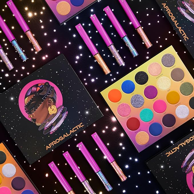 Juvia's Place Afrogalactic Glitter Liner Star Girl - Glitter Liner Liquid, Waterproof, Multi-Dimensional Gel, Metallic Liquid, Holographic, and Iridescent
