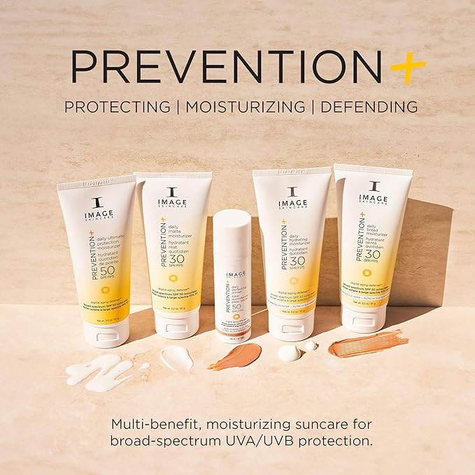 IMAGE Skincare PREVENTION+ Daily Ultimate Protection Moisturizer,SPF 50 Face Sunscreen Lotion,Zinc Oxide,Blendable with No White Cast,3.2 oz,(Pack of 2)
