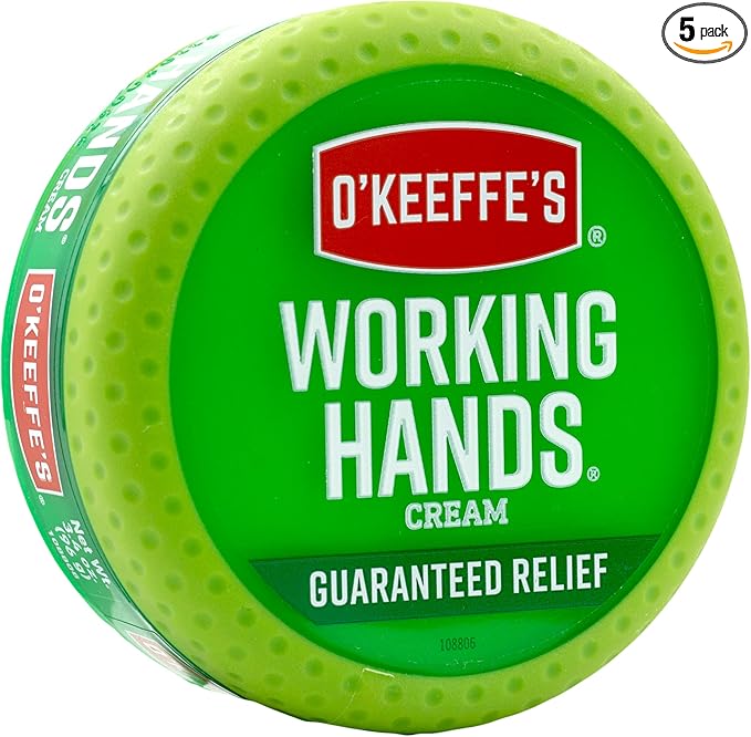 O'Keeffe's K0350002-5 Working Hands Hand Cream in Jar (5 Pack), 3.2 oz