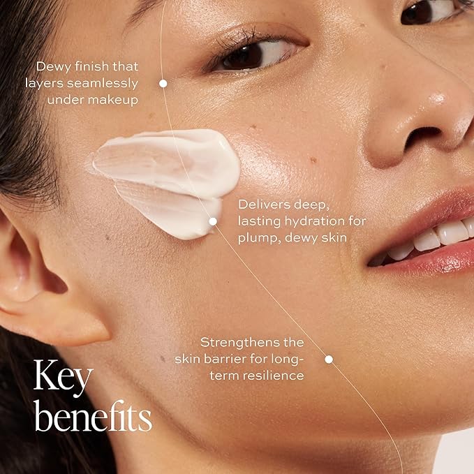 DIME Beauty Dewy Day Cream - Anti-Aging Hydrating Face Moisturizer with Rosehip Oil, Ceramides and Snow Mushroom for Dry and Combination Skin, Vegan and Cruelty-Free, 1.7 oz / 50 ml