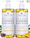 Tree To Tub Citrus Body Wash for Dry Skin & Sensitive Skin - pH Balanced Moisturizing Body Wash, Hydrating Sulfate Free Body Soap for Women & Men w/Organic Shea Butter, Aloe Vera, Natural Soapberry