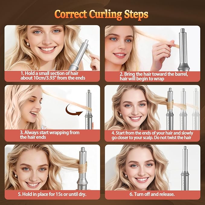 SIGBOT 5-in-1 Hair Dryer Styler | Professional Blow Volumizing Brush | 300M Negative Ions Frizz-Free | Powerful Motor | Complete Hair Styling Tool Kit with Curling, Straightening, Drying (ZCY892-B)