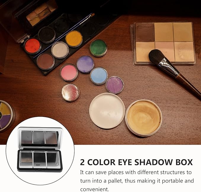 SEWACC Empty Lipstick Palette Depotting Case Blusher Lipstick Box Refillable Eyeshadow Pan Container Magnetic Makeup Organizer Case Dispensing Storage Box for Travel and DIY Storage