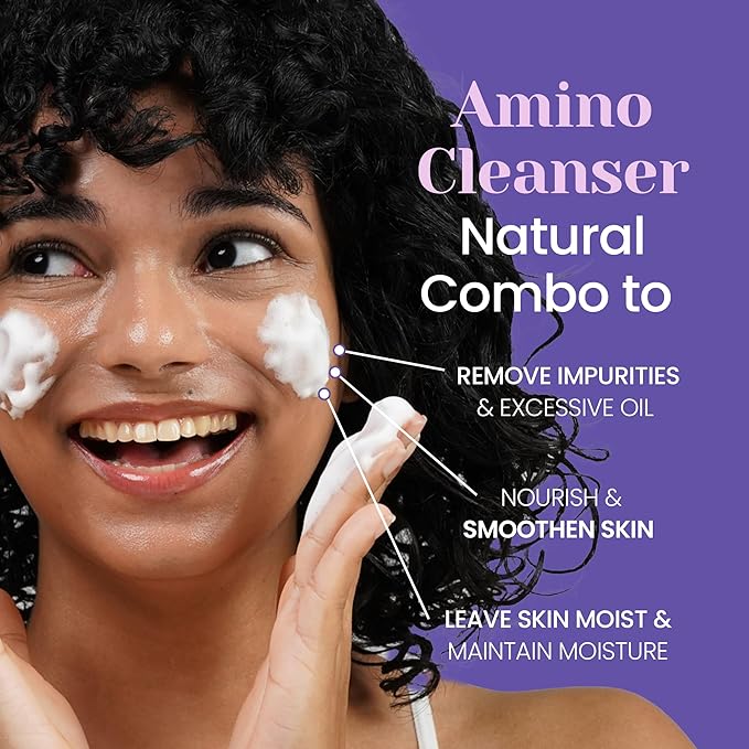 DEWYTREE Hi Amino All Cleanser - Hydrating Facial Cleanser Face Wash for Women & Men | Amino Acid Foaming Facial Cleanser for Sensitive Skin | Gentle Face Cleanser Moisturizing Face Wash (5.07fl oz)