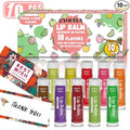10 Pack Natural Lip Balm Bulk with Vitamin E and Coconut Oil Valentine's Choice Gift - Moisturizing, Soothing, and Repairing Dry and Chapped Lips - 10 Flavors - Non-GMO