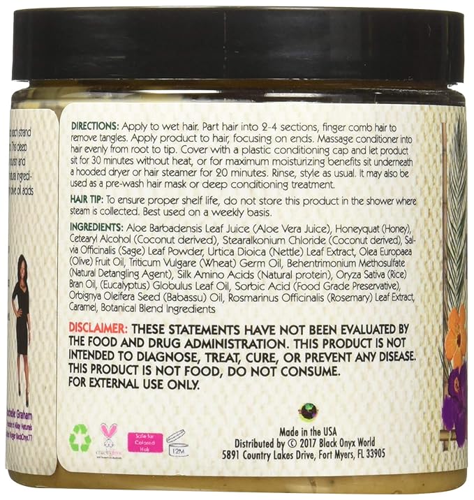 Alikay Naturals Honey and Sage Deep Conditioner Natural Honey, Babassu and Sage 8 Ounce