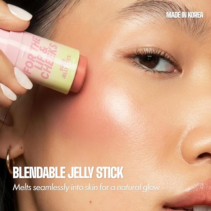Jelly Cheek & Lip Tint Stick With Collagen – Dermatologist Tested, Anti Aging, Korean Skin Care – Dewy, Multi Use Glow, Soft Plumping Finish – Vegan Clean Beauty