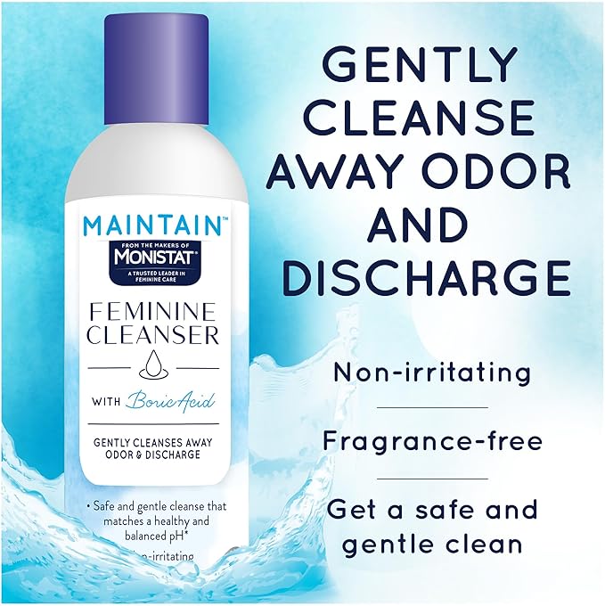 Monistat Boric Acid Feminine Wash, Fragrance-Free Intimate Wash for Women with Gentle pH-Balanced Formula, 10 Fl Oz, Pack of 3