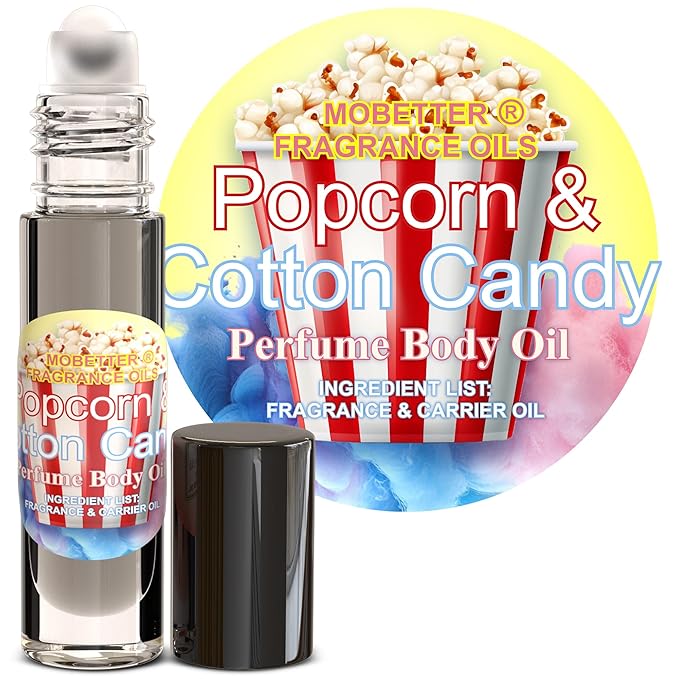 MOBETTER FRAGRANCE OILS Popcorn & Cotton Candy Perfume Body Oil for Unisex