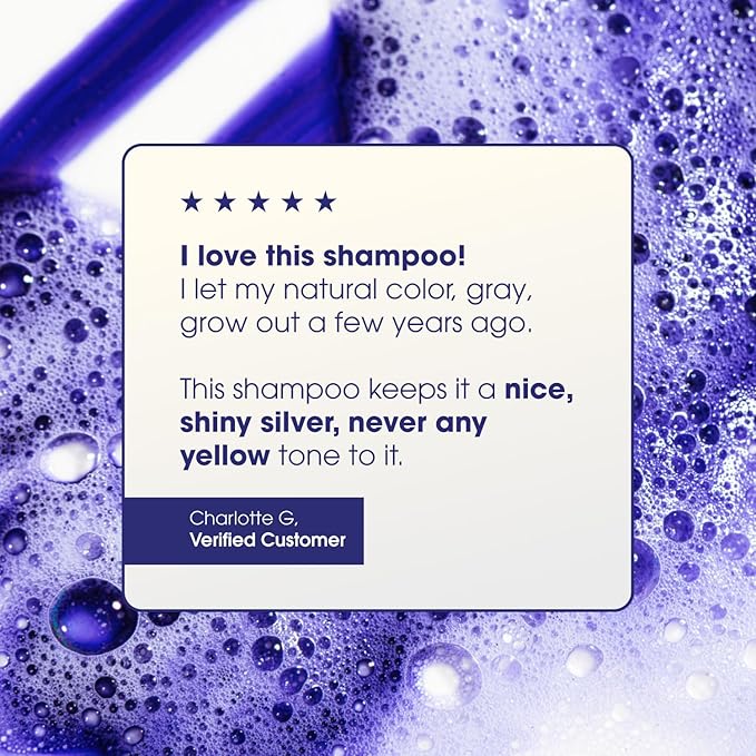 One 'n Only Shiny Silver Purple Shampoo - Argan Oil Toning Hair Shampoo for Blonde, Gray, White & Highlighted Hair - Moisturizes, Brightens & Reduces Brassiness (1 Liter)