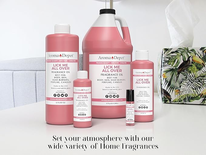 Aroma Depot 10 ml. Lick Me All Over Fragrance Oil I Perfume I Skin Oil I Scented Oil. DIY Projects Such as, Bath Bombs, Body Butters, Creams & Lotions. Few Drops in The Diffuser, Burners, or Warmers.