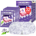 XPCARE 32 Pack Steam Eye Masks for Dry Eyes, SPA Warm Sleep Eye Mask, Disposable Heated Eye Mask for Dark Circles, Puffy Eyes, Relief Stress Eye Fatigue(Lavender)