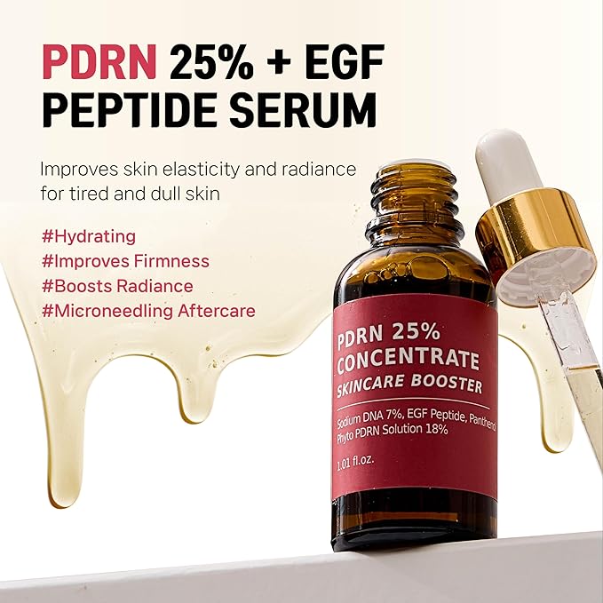 Salmon DNA PDRN & EGF Peptide Duo Set – 25% Concentrate Serum + 12% Cream | Volufiline + Salmon DNA + Phyto PDRN | Post-Microneedling Anti-Aging w/Niacinamide & Hyaluronic Acid | Korean Skincare